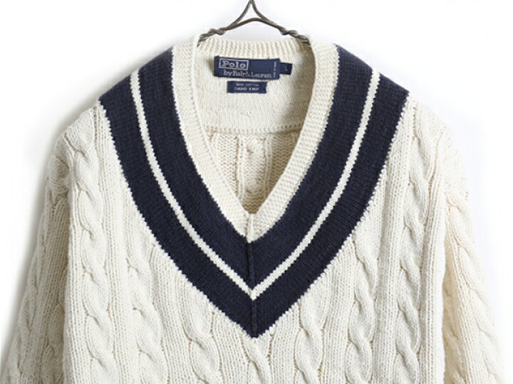 楽天市場】手編み 90s □ POLO ポロ ラルフローレン Vネック 