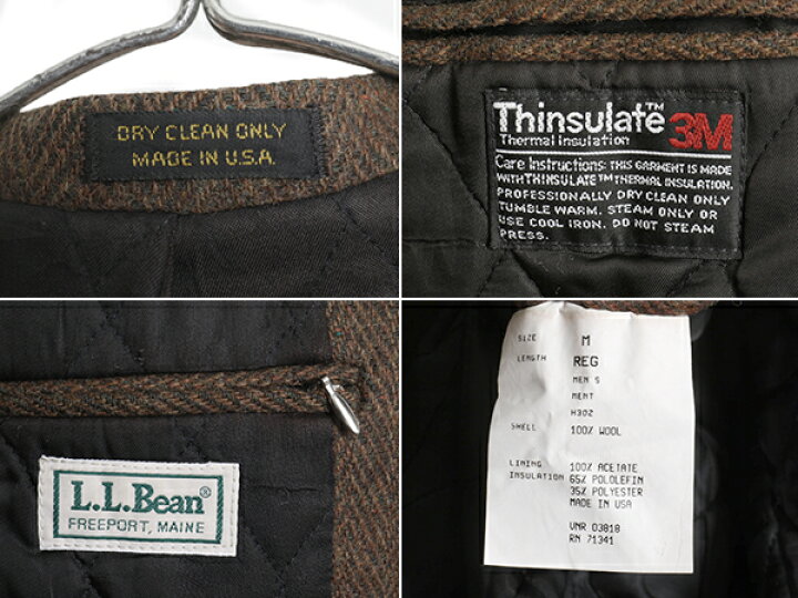楽天市場】90s USA製 □ LLBEAN 中綿 キルティング ライナー付き 