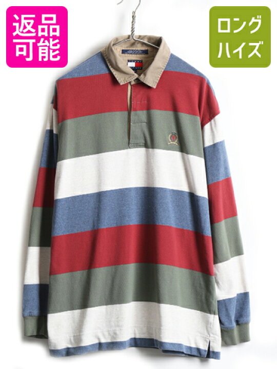 楽天市場】90s □ トミーヒルフィガー マルチカラー ボーダー 長袖 