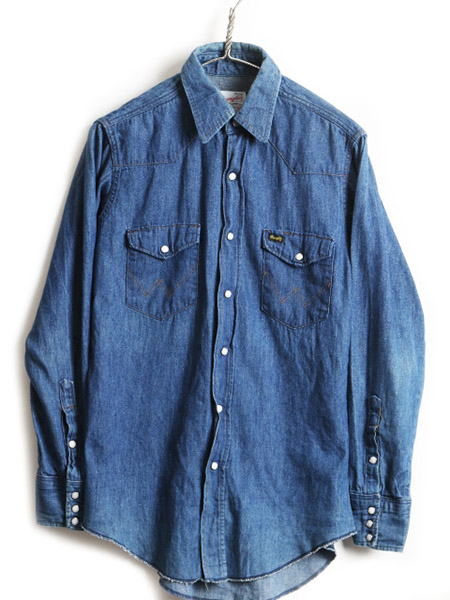 【楽天市場】濃紺 70's USA製 ビンテージ Wrangler ラングラー 長袖 