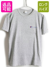 【5/25 24h限定 P8倍&400円OFF!!】 80s USA製 ビンテージ ★ Champion チャンピオン 88/12 ロゴ プリント 半袖 Tシャツ ( メンズ 男性 L ) 中古 80年代 半袖Tシャツ ロゴT 杢| US古着 中古 アメリカ製 プリントT プリントTシャツ ロゴTシャツ シングルステッチ トリコタグ