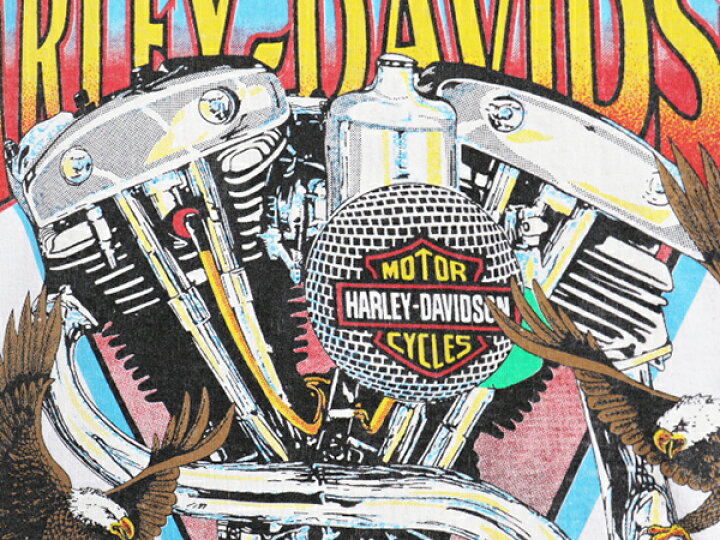 楽天市場】90s オールド □ ハーレー ダビッドソン 多色刷り ビッグ  