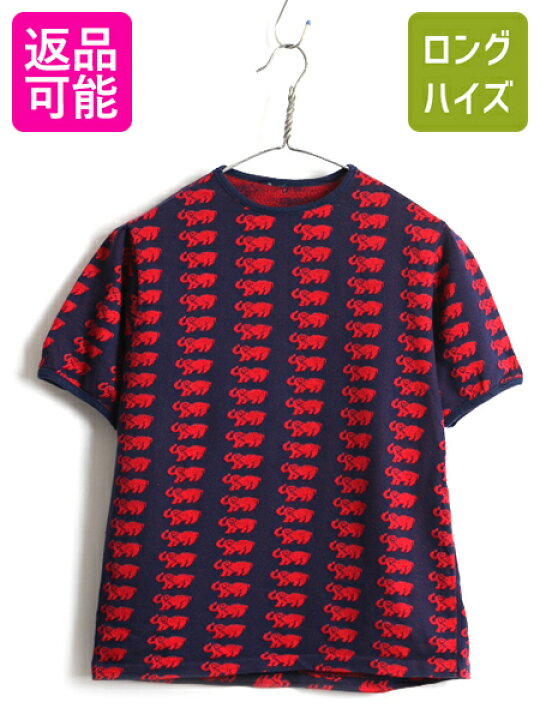 楽天市場】70s ビンテージ □ ゾウ 総柄 ジャガード織り 半袖 Tシャツ