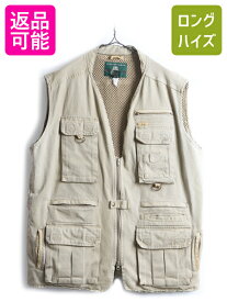 【5/9 28h限定10%OFF×最大半額セール!】 ■返品不可■90's オールド 大きいサイズ XL ■ オービス ORVIS 多ポケット サファリ ベスト ( メンズ ) 古着 90年代 重ね着 フィッシング ハンティング| US古着 中古 コットンベスト ジレ フィッシングベスト ハンティングベスト