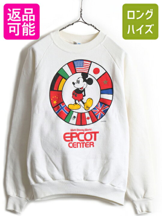 楽天市場 80 S Usa製 ビンテージ Epcot Center エプコット ディズニー ワールド ミッキー プリント スウェット レディース メンズ L 古着 白 中古 80年代 アメリカ製 ミッキーマウス スエット トレーナー スウェットトレーナー クルーネック プルオーバー 裏起毛
