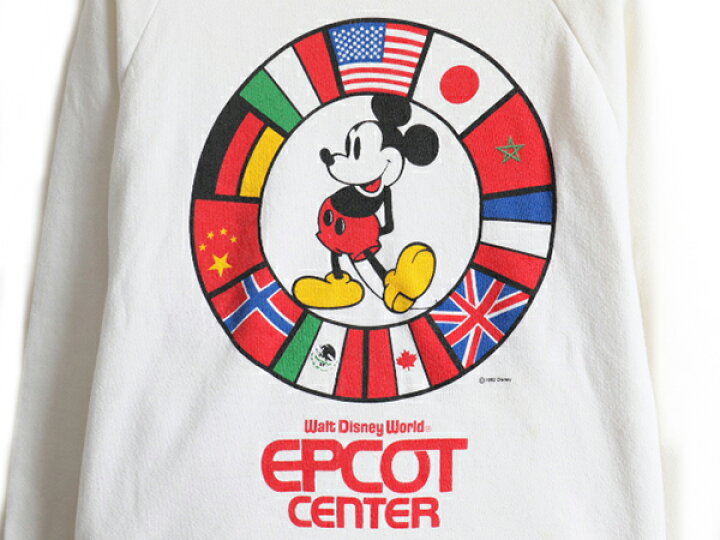 楽天市場 80 S Usa製 ビンテージ Epcot Center エプコット ディズニー ワールド ミッキー プリント スウェット レディース メンズ L 古着 白 中古 80年代 アメリカ製 ミッキーマウス スエット トレーナー スウェットトレーナー クルーネック プルオーバー 裏起毛