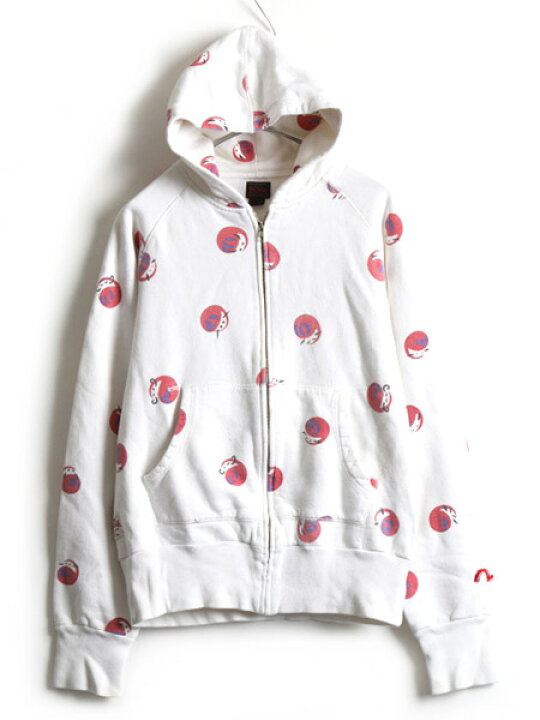 楽天市場】□ EVISU エヴィス フルジップ ダルマ 総柄 染み込み 
