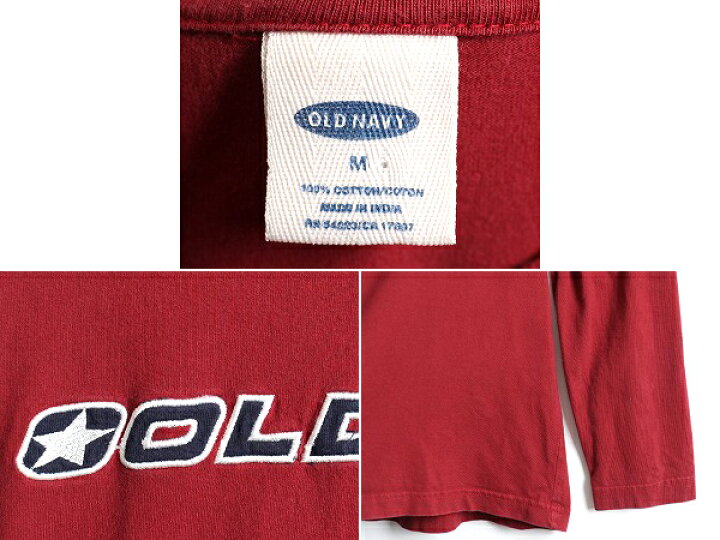 楽天市場】00s オールド □ OLDNAVY オールドネイビー ロゴ刺繍 長袖 T 