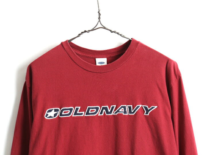 楽天市場】00s オールド □ OLDNAVY オールドネイビー ロゴ刺繍 長袖 T 