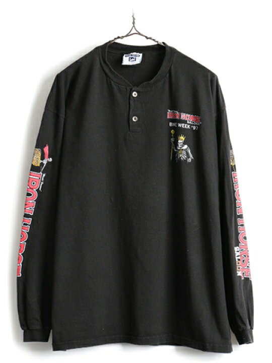 楽天市場】90s USA製 大きいサイズ XL □ 97年製 ヘンリーネック 