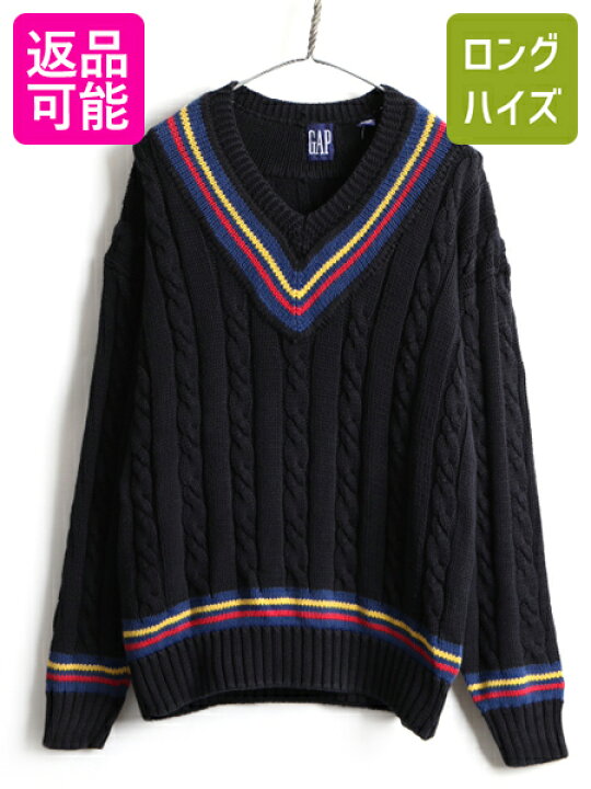 楽天市場】90s 人気 黒 □ GAP オールド ギャップ コットン Vネック 