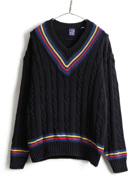 楽天市場】90s 人気 黒 □ GAP オールド ギャップ コットン Vネック 
