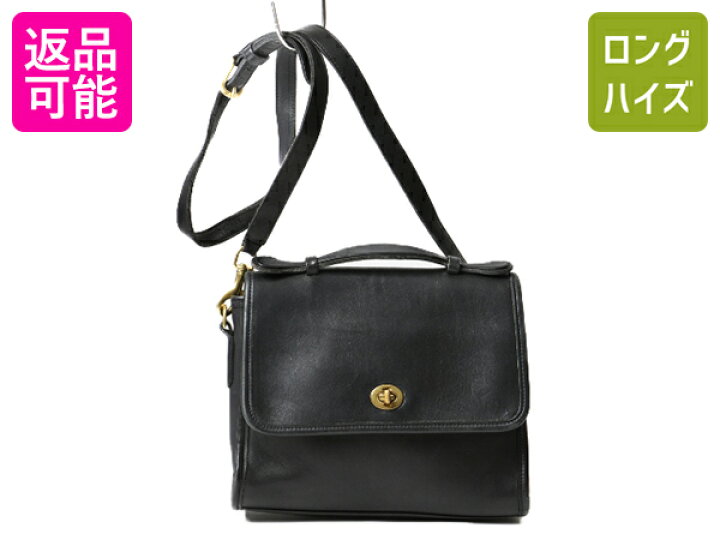 楽天市場】人気 黒 オールドコーチ □ COACH コーチ 本革 レザー 2way  