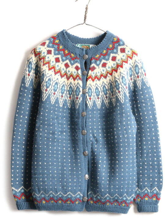 楽天市場】70s 手編み ノルウェー製 □ NORSK HUSFLID ノルディック 総  