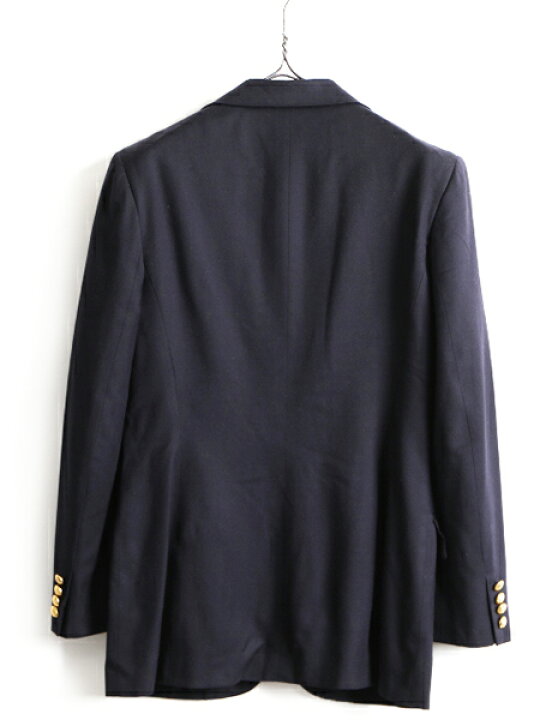 RALPH LAUREN 紺ブレ 銀ボタン 刺繍 テーラードジャケット M 