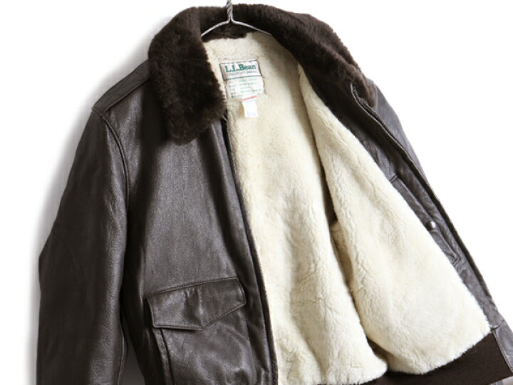 楽天市場】80s USA製 ビンテージ □ LLBEAN G-1 タイプ 内ボア 本革 