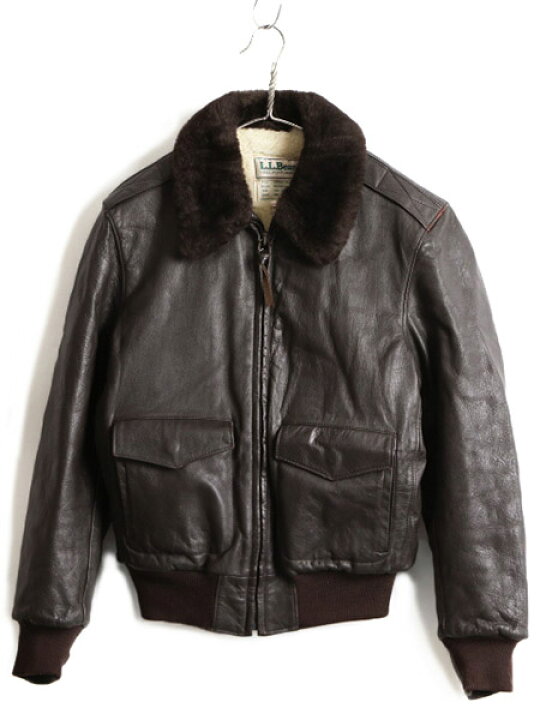 楽天市場】80s USA製 ビンテージ □ LLBEAN G-1 タイプ 内ボア 本革 