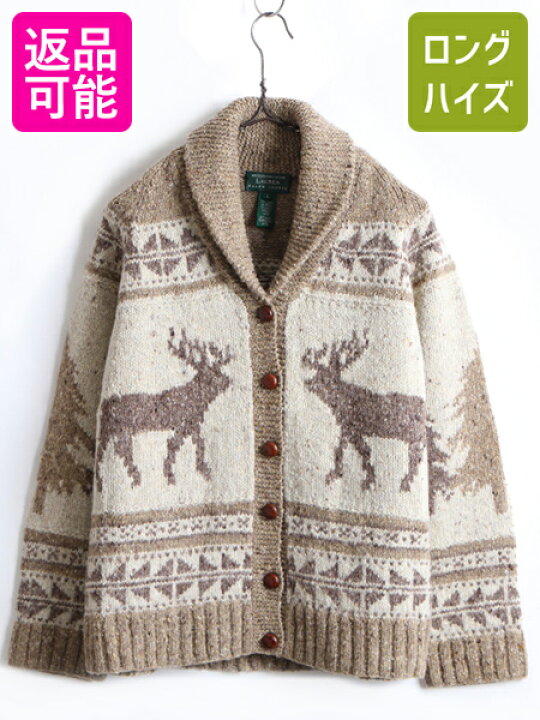 楽天市場】手編み □ LAUREN ラルフローレン ノルディック 総柄  