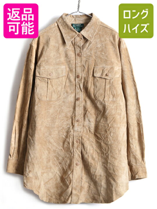 楽天市場】□ LAUREN ラルフローレン 本革 ヌバック レザー 長袖 