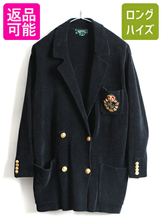 楽天市場】□ LAUREN ラルフローレン ダブルブレスト 金ボタン ベロア  