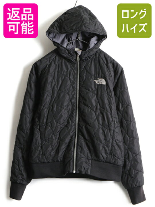 楽天市場 11 8 マラソン 最大半額 P6倍 希少サイズ S 人気 黒 ノースフェイス フルジップ 中綿 キルティング ナイロン フード ジャケット レディース 古着 The North Face Us古着 中古 ノース アウトドア ジャンパー ブルゾン 中綿ジャケット ナイロン