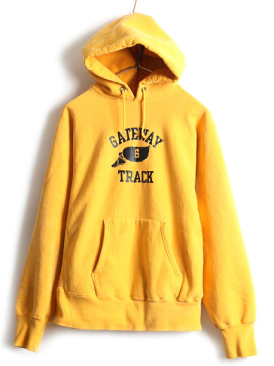 希少カラー》チャンピオン Champion☆パーカー 2XL 刺繍 度重なっ イエロー 