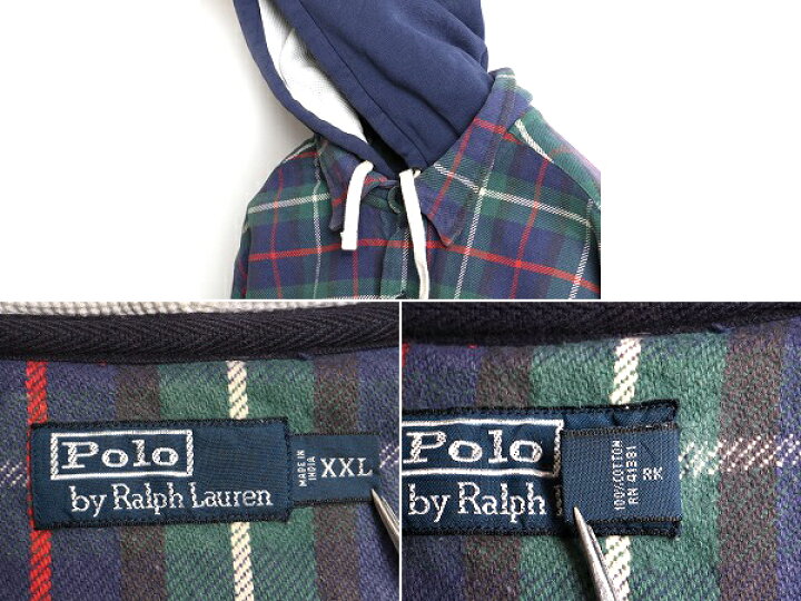 楽天市場】大きいサイズ XXL □ POLO ポロ ラルフローレン チェック 裏  