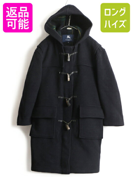 楽天市場 5 13 マラソン 最大半額 6倍 イングランド製 Burberrys London バーバリー ダッフル コート メンズ M レディース L 程 古着 チェック ライナー付き 紺 濃紺 ウール 古着 中古 ミドル ロング ダッフルコート チェックライナー ウールコート 英国製