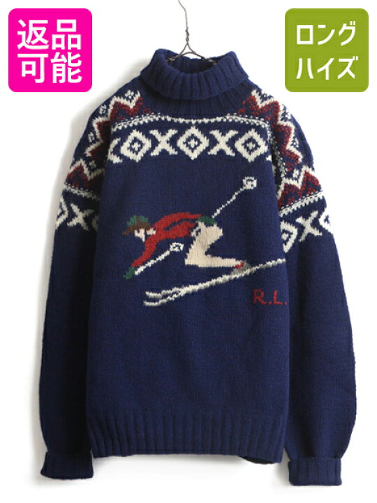 楽天市場】手編み 90s □ POLO ポロ ラルフローレン ノルディック  