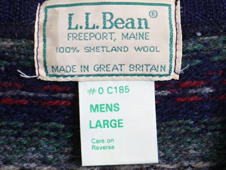 楽天市場】80s イングランド製 ビンテージ □ LLBEAN フェアアイル 総 