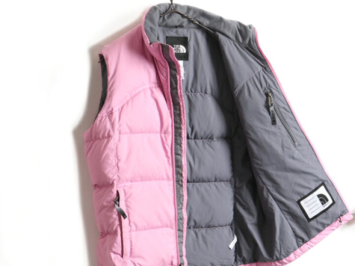 USA古着THE NORTH FACE ダウンベストレディース Sサイズ グースダウン 