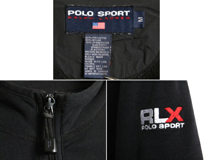 楽天市場】90s 人気 黒 □ POLO SPORT RLX ラルフローレン 裏 フリース 