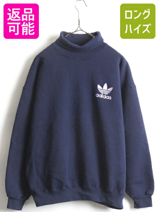 楽天市場】90s USA製 □ アディダス ロゴ刺繍 ハイネック スウェット  