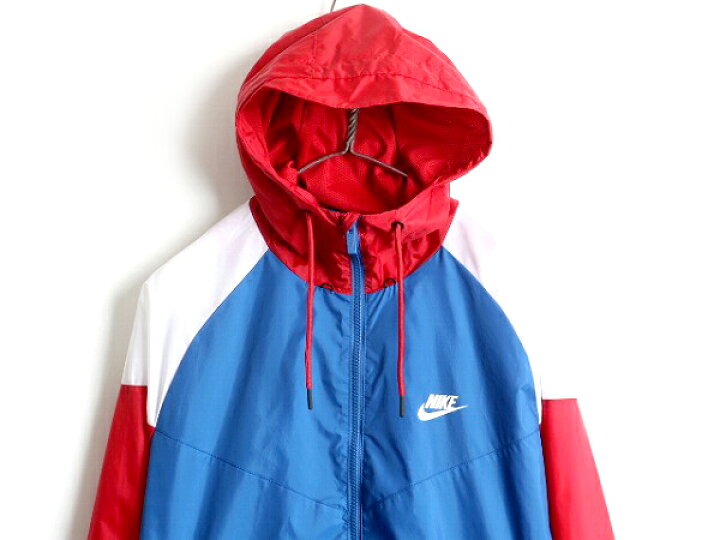楽天市場】□ NIKE トリコカラー 切替 フルジップ ナイロン フード 