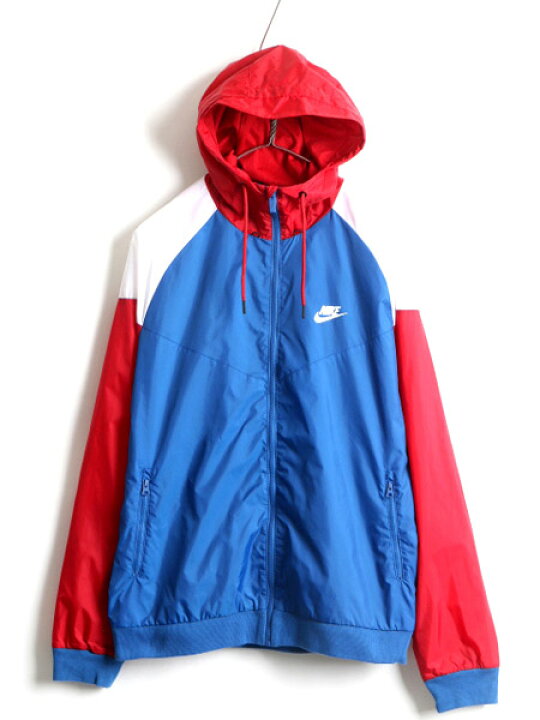 楽天市場】□ NIKE トリコカラー 切替 フルジップ ナイロン フード  