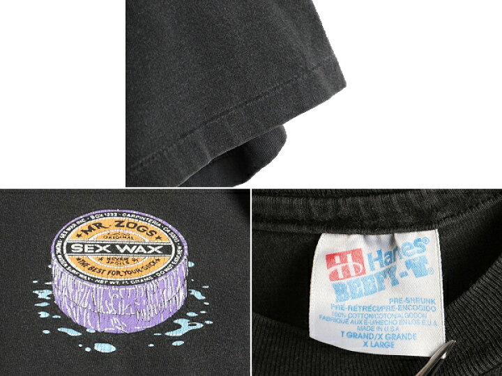 楽天市場】90s USA製 人気 黒 ☆ SEX WAX セックスワックス ロゴ 両面 