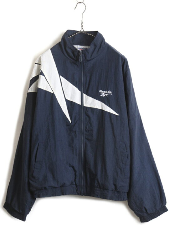 楽天市場】90s オールド □ Reebok ビッグロゴ 切替 フルジップ 