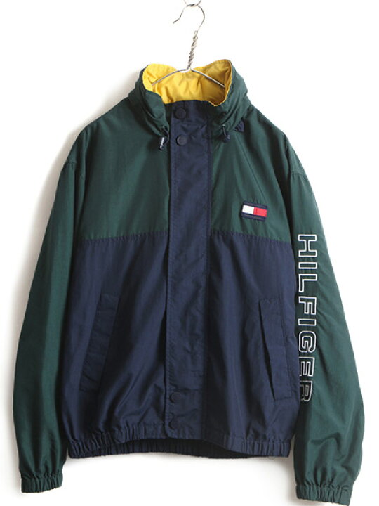 楽天市場】90s □ トミーヒルフィガー トリコカラー 切替 ナイロン 