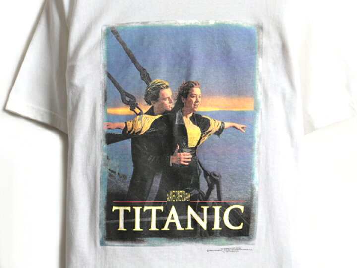 楽天市場】90s ☆ タイタニック 両面 プリント 半袖 Tシャツ ( メンズ  
