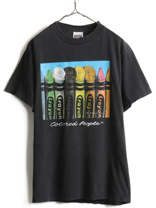 楽天市場】90s USA製 人気 黒 ☆ Colored People アート プリント 半袖 