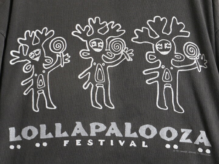 楽天市場】90s USA製 初期 ☆ LOLLAPALOOZA 91 フェス プリント 半袖 T  