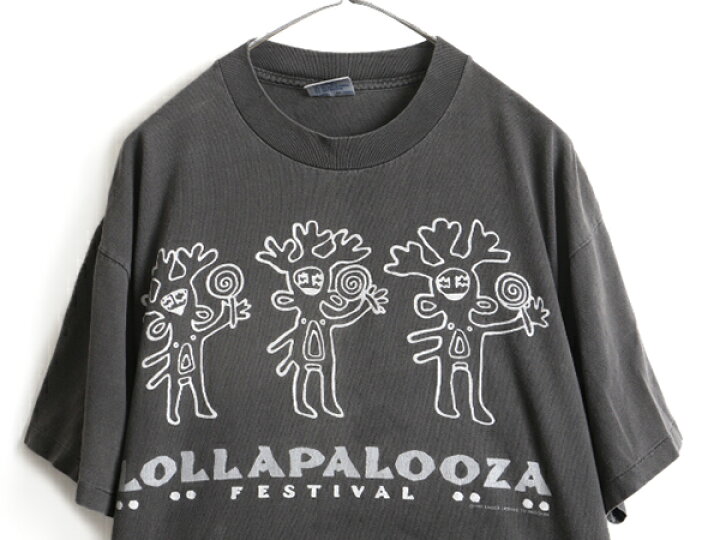 楽天市場】90s USA製 初期 ☆ LOLLAPALOOZA 91 フェス プリント 半袖 T  