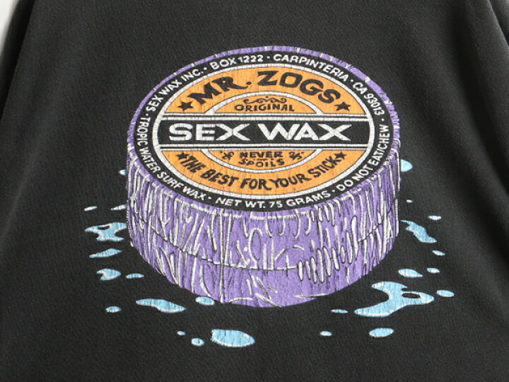 楽天市場】90s USA製 人気 黒 ☆ SEX WAX セックスワックス ロゴ 両面 