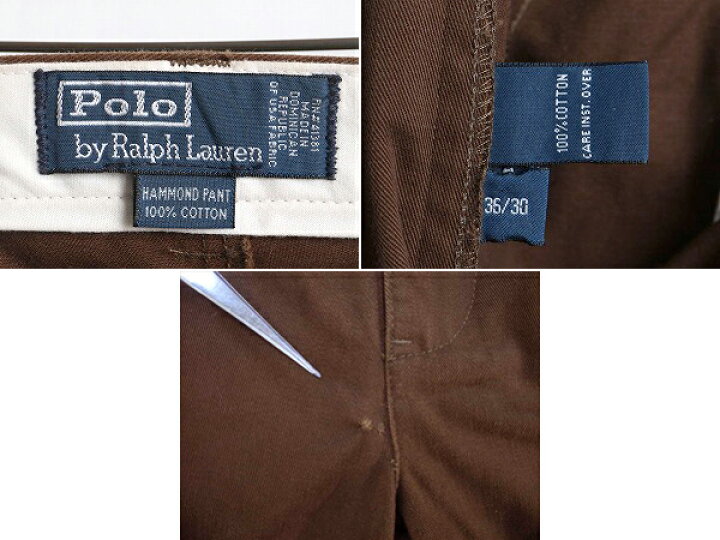 楽天市場】90s □ POLO ポロ ラルフローレン 2タック コットン チノ 