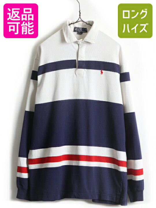 楽天市場 7 18 クーポンご利用で最大半額 90s Usa製 Polo ポロ ラルフローレン マルチカラー ボーダー 長袖 ラガーシャツ メンズ M 古着 90年代 オールド ラグビー 長袖シャツ レディース 古着 中古 90 S アメリカ製 Ralph Lauren ラルフ ポロシャツ 長袖