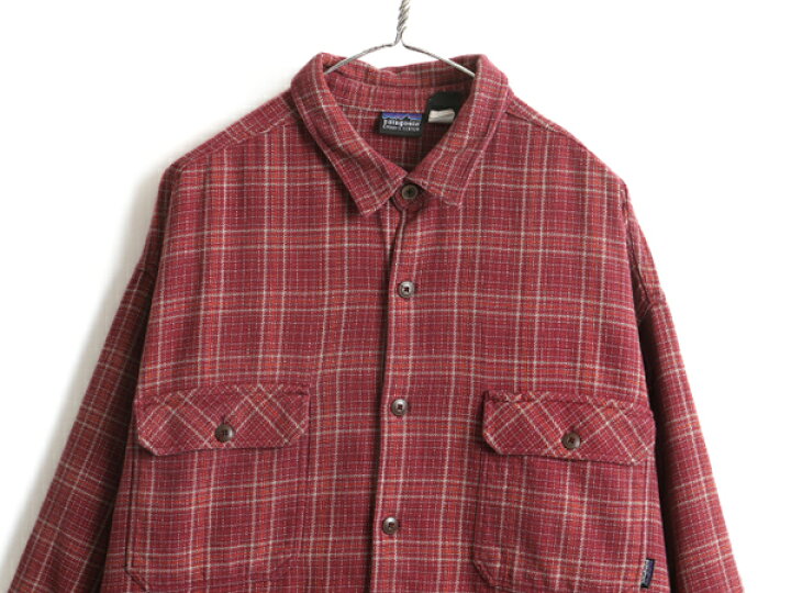 楽天市場】90s 大きいサイズ XL □ 96年製 パタゴニア チェック 長袖 