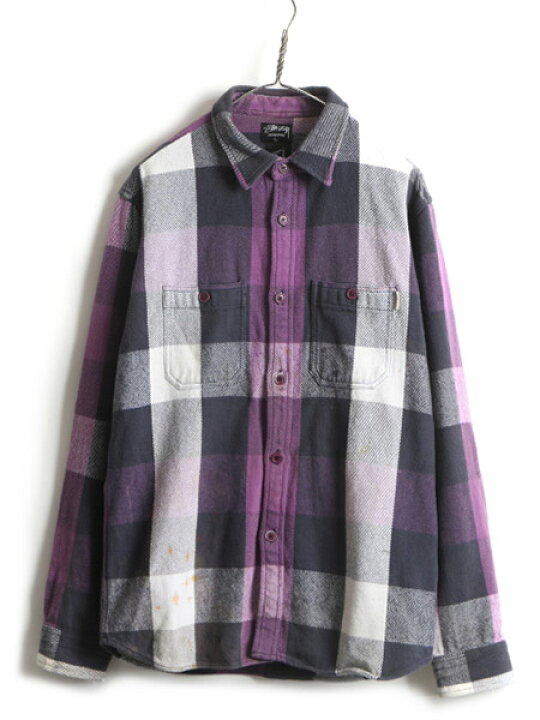 楽天市場】00s □ STUSSY ステューシー チェック 長袖 ヘビー 