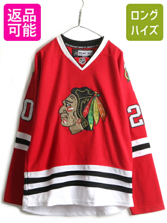 楽天市場 カナダ製 リーボック Nhl オフィシャル シカゴ ブラックホークス 長袖 ホッケー ジャージ 50 メンズ Xl 程 古着 Reebok ゲームシャツ 中古 大きいサイズ スポーツ Chicago Blackhawks ユニフォーム ホッケージャージ ホッケーシャツ アイスホッケー