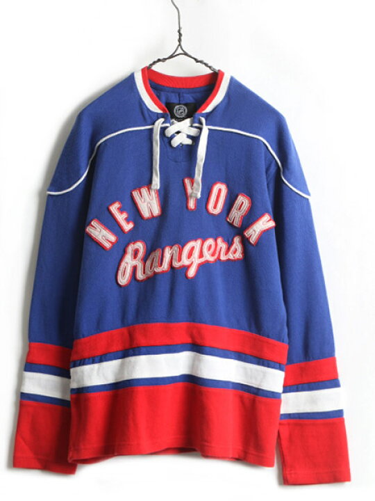 楽天市場】□ NHL オフィシャル ニューヨーク レンジャーズ リブ編み 