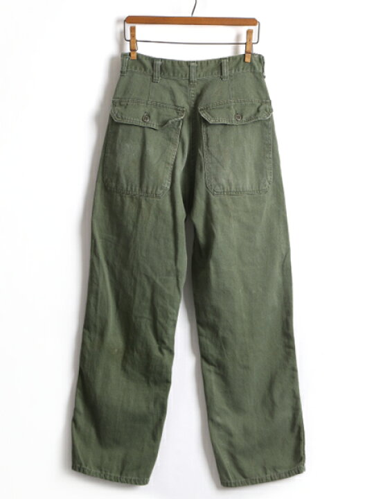 楽天市場】70s □ US ARMY 米軍実物 コットン サテン ベイカー パンツ 